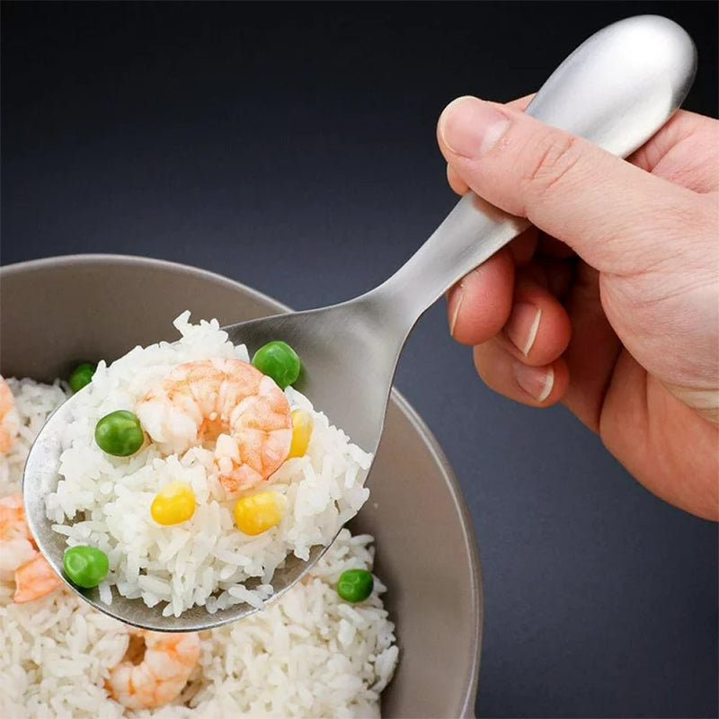 RiceBuddy – Robuster Reislöffel aus Stahl