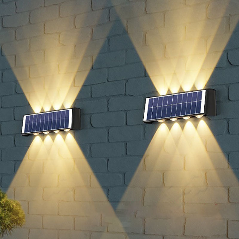 SolaraMax Solar-Wandleuchte | Modernes Design | Solarbetrieben | IP56 Wasserdicht | Energieeffizient