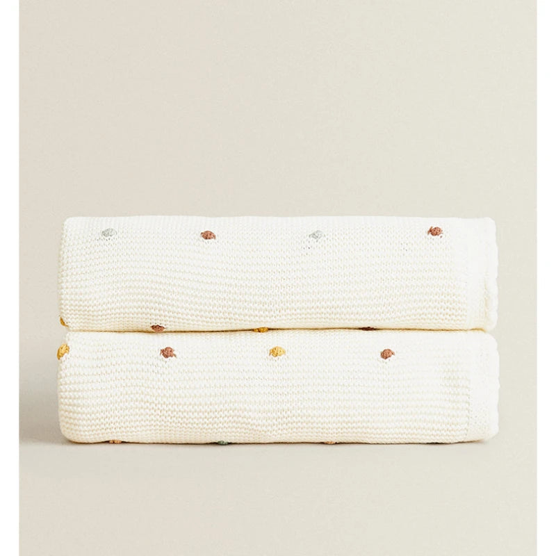 LunaNest Baumwollbabydecke | Neugeborenen-Strickdecke | Weich und Atmungsaktiv | Geeignet für Kinderwagen, Bett & Sofa