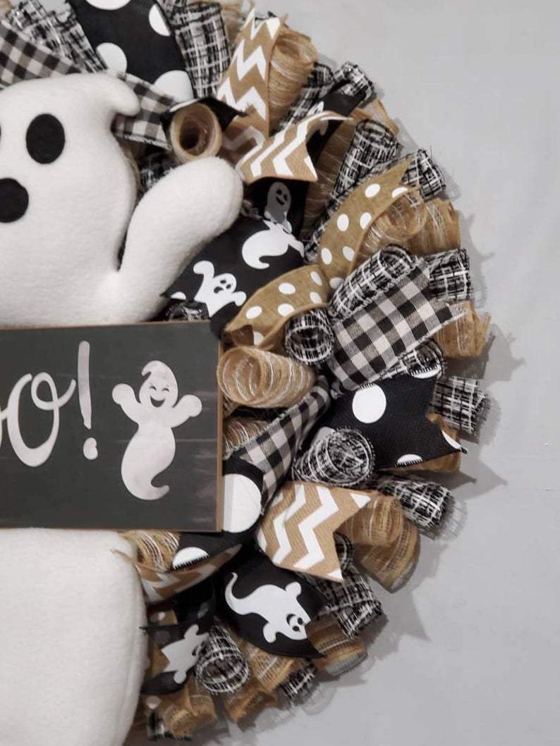 SpookyCharm – Handgemachter Halloween-Kranz im Farmhouse-Style!