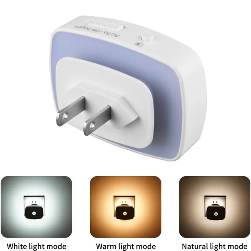 Nuvora Smart Sensor Nachtlicht | Bewegungs- und Lichterkennung | 3 Farboptionen | EU-Stecker | Energieeffizient & Automatisch