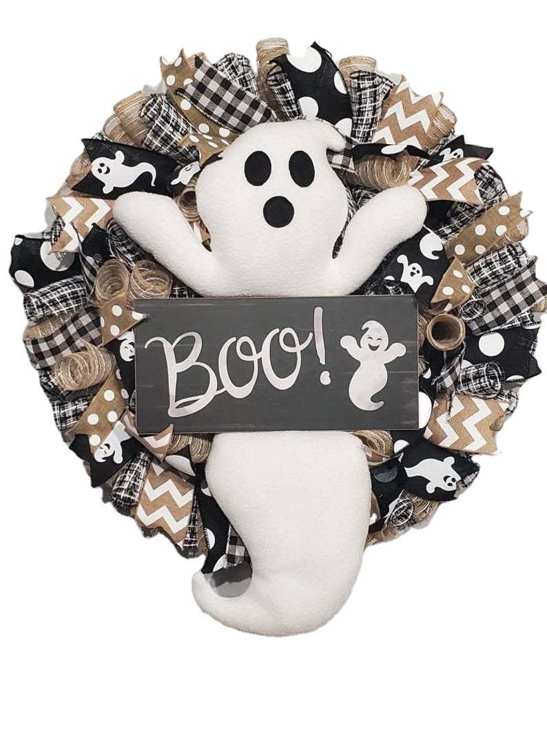 SpookyCharm – Handgemachter Halloween-Kranz im Farmhouse-Style!