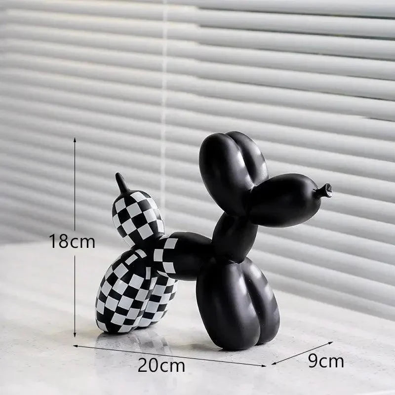 Popawoo Dekofigur | Ballonhund Design | Pop-Art Skulptur aus Resin | Modern & Verspielt
