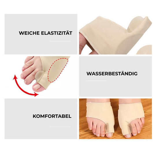 Footalis FlexAlign | Zehenspreizer für Hallux Valgus | Hautfreundlich & Diskret | Für Tag & Nacht