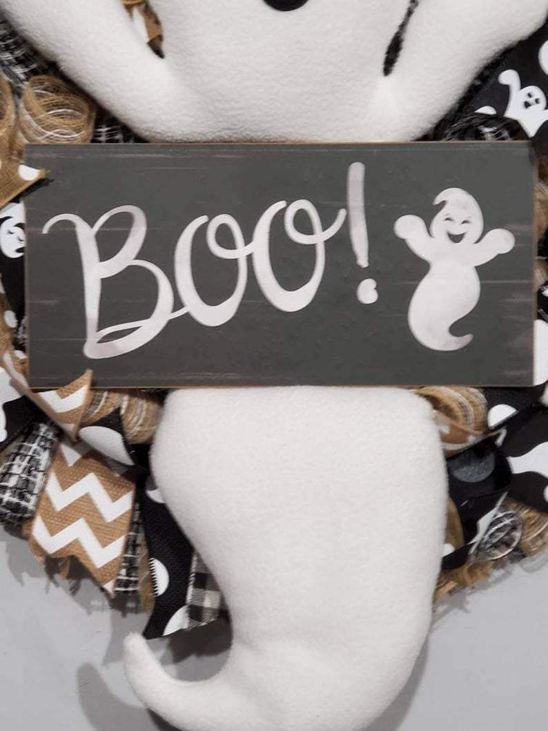 SpookyCharm – Handgemachter Halloween-Kranz im Farmhouse-Style!