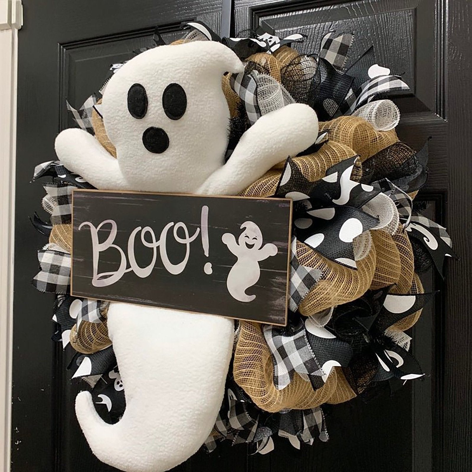 SpookyCharm – Handgemachter Halloween-Kranz im Farmhouse-Style!