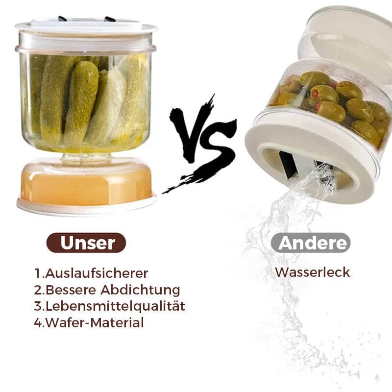 PicklePal™ - Essiggurken- und Olivenglasbehälter mit Sieb [Letzter Tag Rabatt]