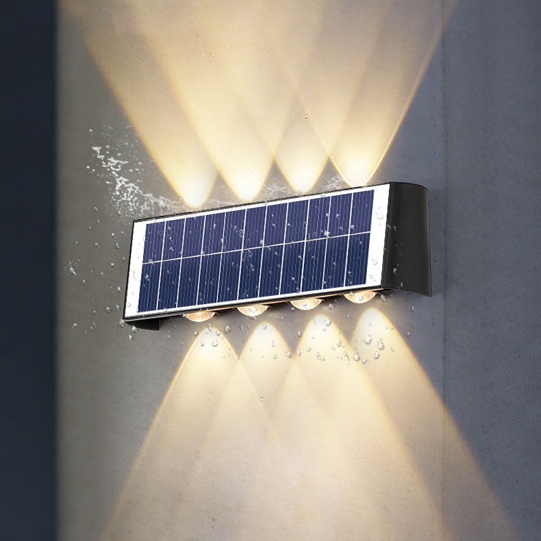 SolaraMax Solar-Wandleuchte | Modernes Design | Solarbetrieben | IP56 Wasserdicht | Energieeffizient