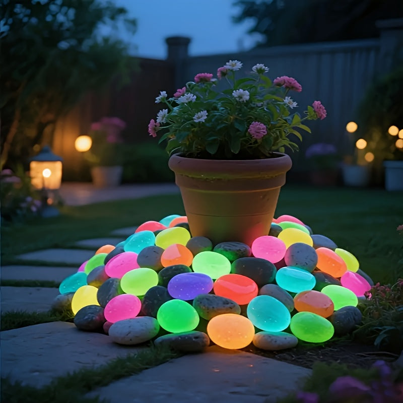 GlowStones | Selbstleuchtende Deko-Steine | Umweltschonend & Vielseitig | 31 Stück Set