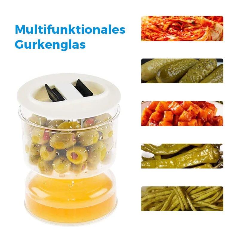 PicklePal™ - Essiggurken- und Olivenglasbehälter mit Sieb [Letzter Tag Rabatt]