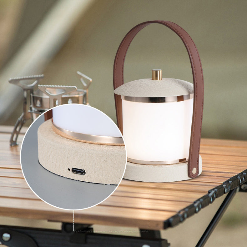 Soluvo LED Tischleuchte | Minimalistische Nachtlampe für drinnen & draußen | Warmweißes Stimmungslicht | Wiederaufladbar & tragbar | Für Balkon, Camping & Zuhause