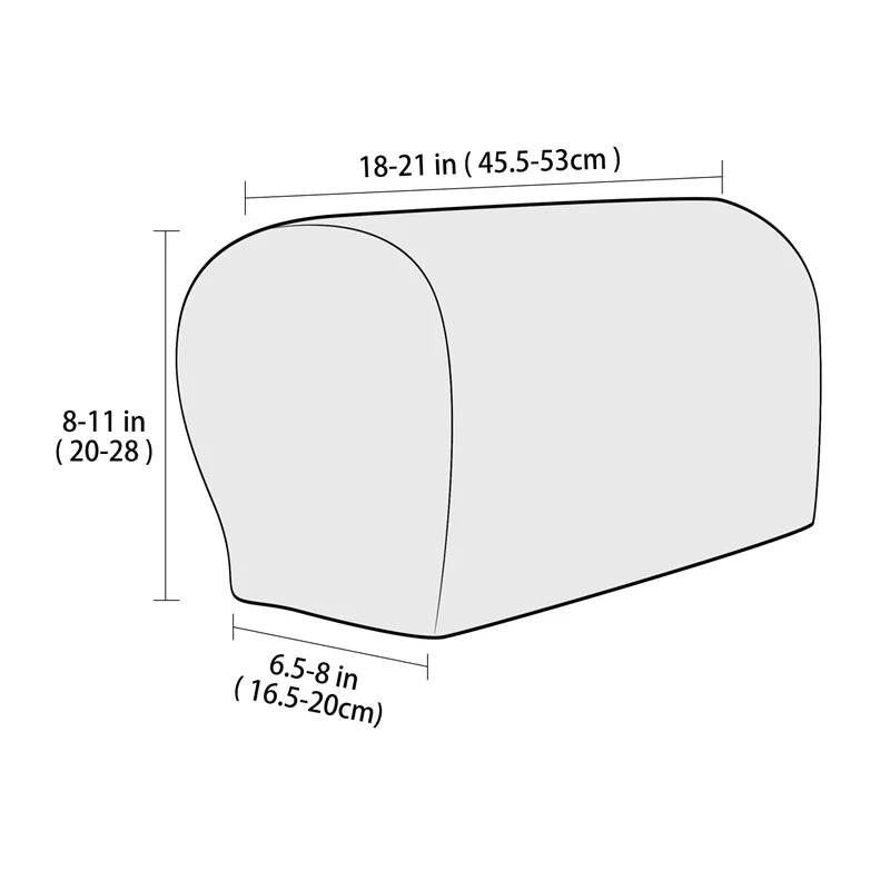 2-teiliges Set Armlehnenbezüge für Sessel & Sofa Armluxe | Jacquard-Stoff | Staub- und Schmutzschutz | Waschbar & Rutschfest