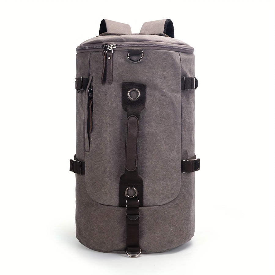 Maventino Canvas-Rucksack | Vintage Design | Lederdetails & Stauraum | Für Alltag & Reisen | Unisex & Robust