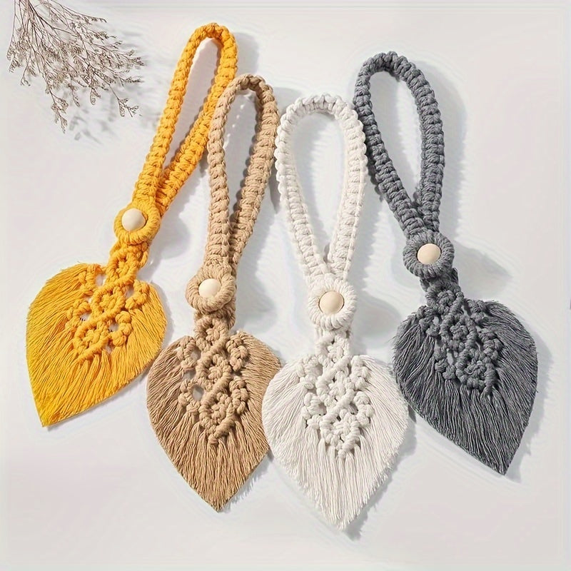 Soltana Vorhangbänder | Handgeknüpftes Boho-Design | 100 % Baumwolle | Für Wohnzimmer & Schlafzimmer