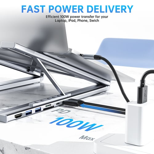 ProDock Stand – 8-in-1 Hub & Laptop-Erhöhung in Einem!