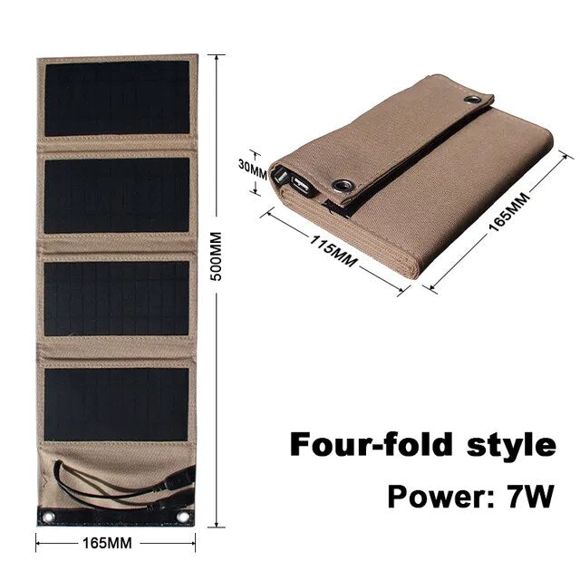 Sunova | Faltbares Solarpanel mit Powerbank | 10.000 mAh & 2 USB-Ausgänge | Outdoor, Camping & Reisen
