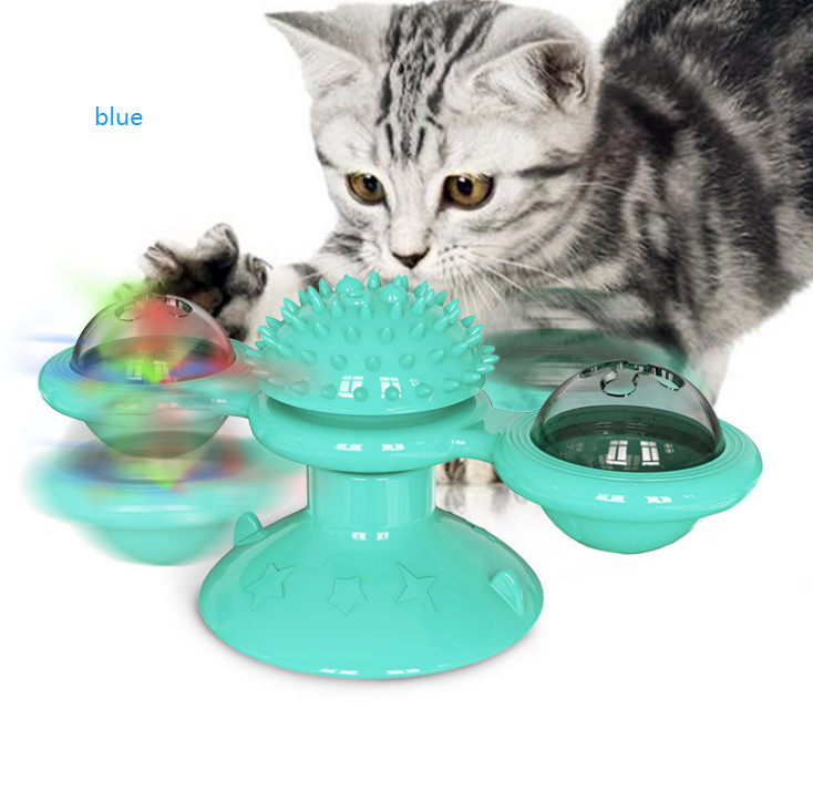 PlayPaws Toy | Interaktives Katzenspielzeug | Zahnpflege & Kratzschutz | Drehende Windmühle