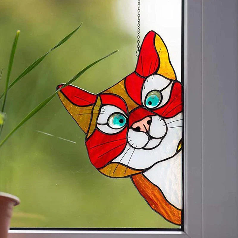 CatPeek – Handgefertigter Katzen-Suncatcher fürs Fenster!