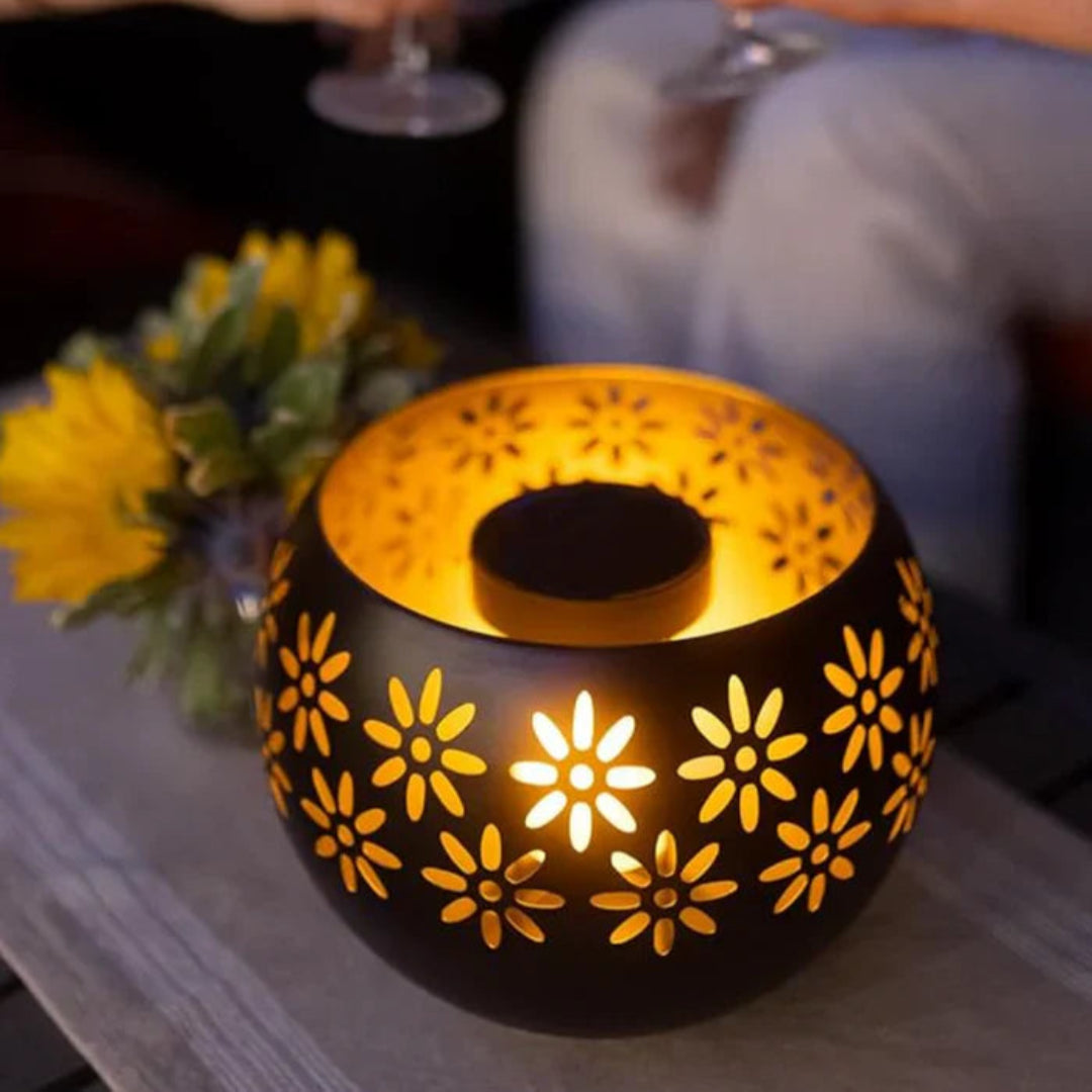 Luminara Blossom LED Kerze | Blütendesign | Sicher & Flackernd | Warmweißes Licht