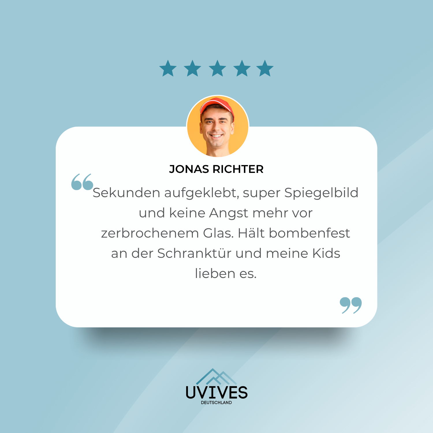 SafeReflect™ – Die bruchsichere, selbstklebende Spiegelfolie
