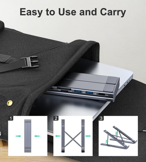 ProDock Stand – 8-in-1 Hub & Laptop-Erhöhung in Einem!