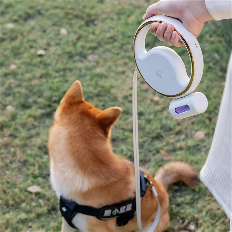 GlowLeash | Automatische Hundeleine | LED-Licht für Sicherheit | Ergonomischer Griff