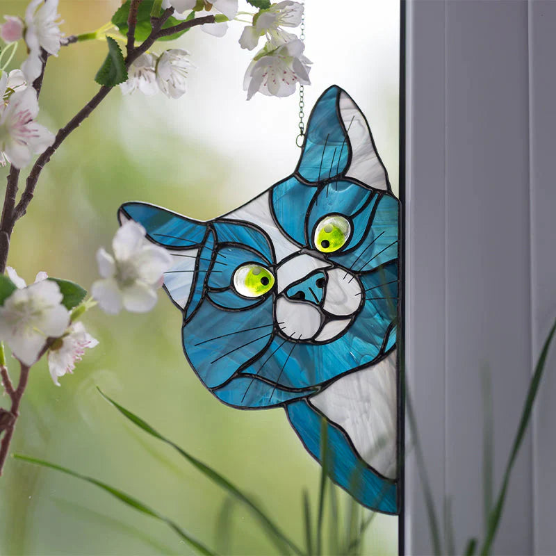 CatPeek – Handgefertigter Katzen-Suncatcher fürs Fenster!