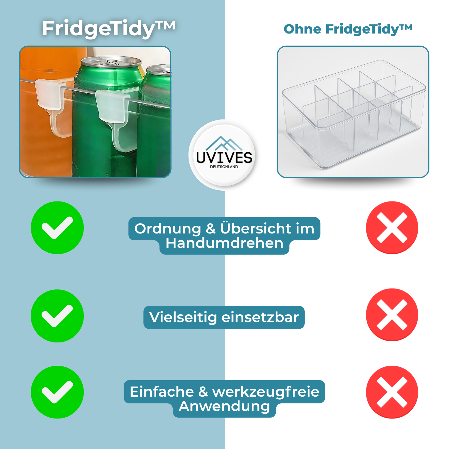 5+5 GRATIS | FridgeTidy – Schluss mit Chaos, alles an seinem Platz!