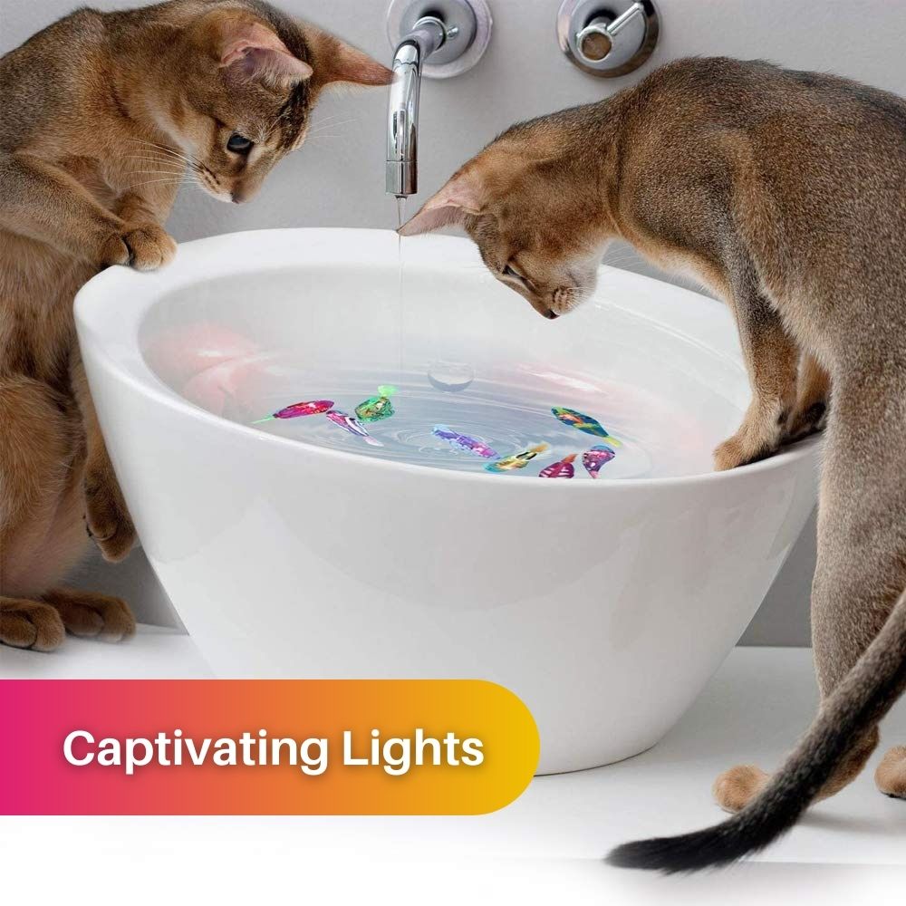 Pawquatik Katzenspielzeug | Beweglicher LED-Fisch | Wassersicher & robust | Fördert Aktivität & Jagdinstinkt | Für Katzen jeden Alters