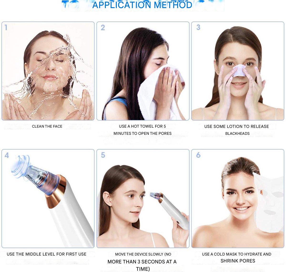 ClearGlow Pro | Vakuum-Porenreiniger für tiefenreine Haut | Mitesserentfernung & Hautglättung | Kabellos & Wiederaufladbar