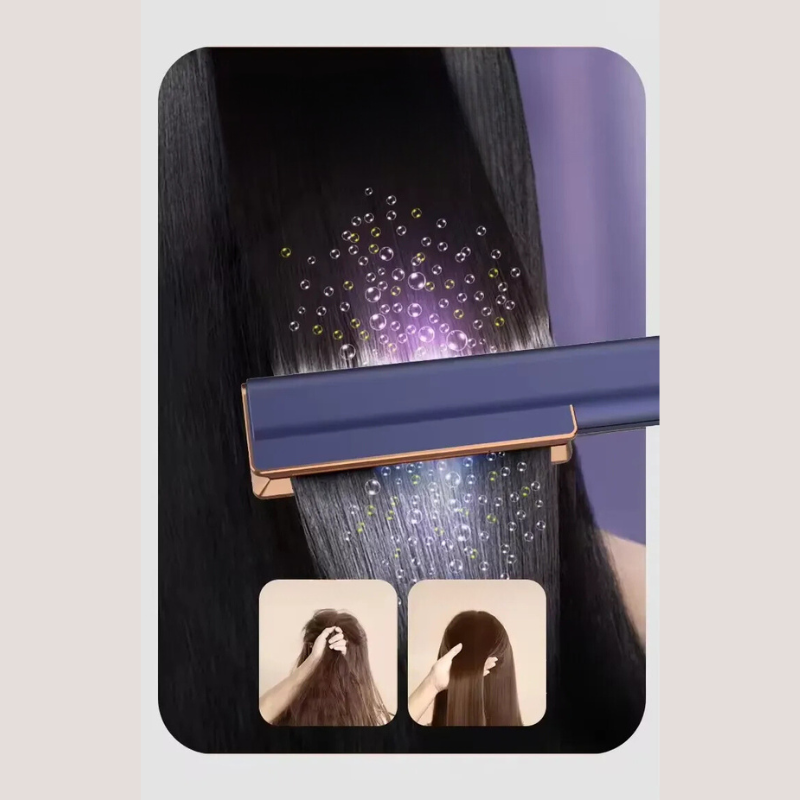 SilkNova | 2-in-1 Haarglätter & Föhn | Ionen-Technologie, Temperaturkontrolle, 360° Kabel | Für nasses & trockenes Haar