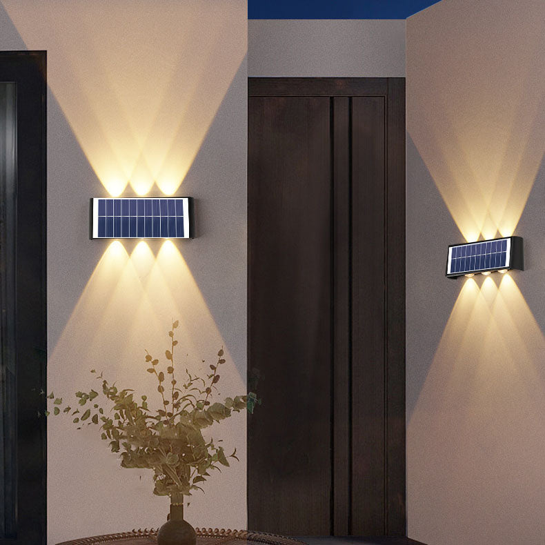 SolaraMax Solar-Wandleuchte | Modernes Design | Solarbetrieben | IP56 Wasserdicht | Energieeffizient