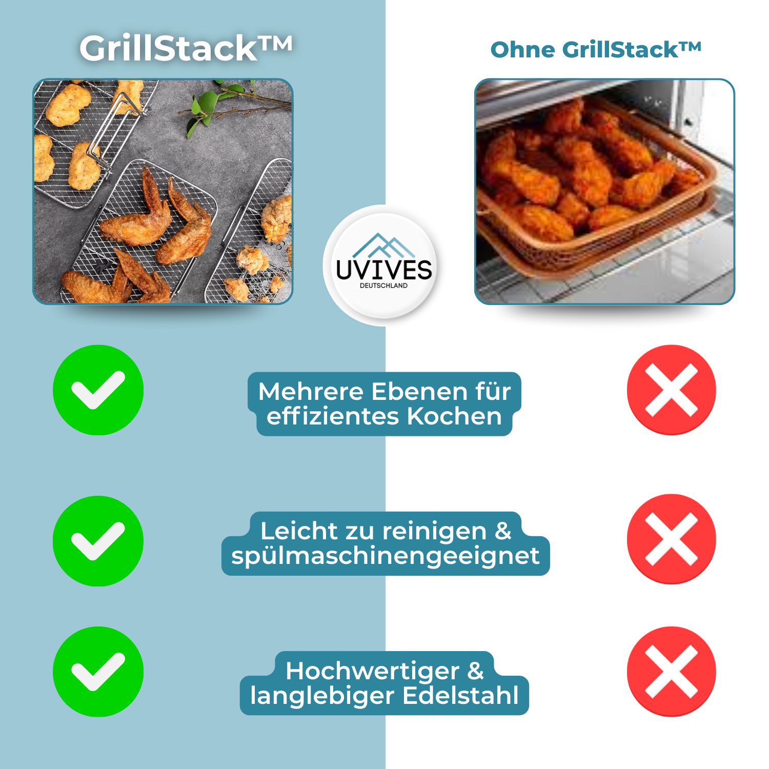 GrillStack™ – Mehr Platz im Airfryer, mehr Genuss auf dem Teller