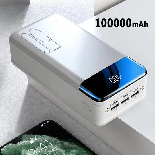 Enerzium Titan | Powerbank 100.000 mAh | Schnellladen | Kompakt & Vielseitig