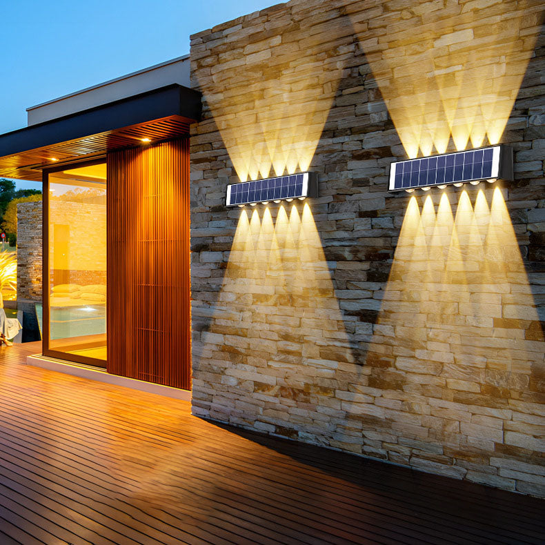 SolaraMax Solar-Wandleuchte | Modernes Design | Solarbetrieben | IP56 Wasserdicht | Energieeffizient