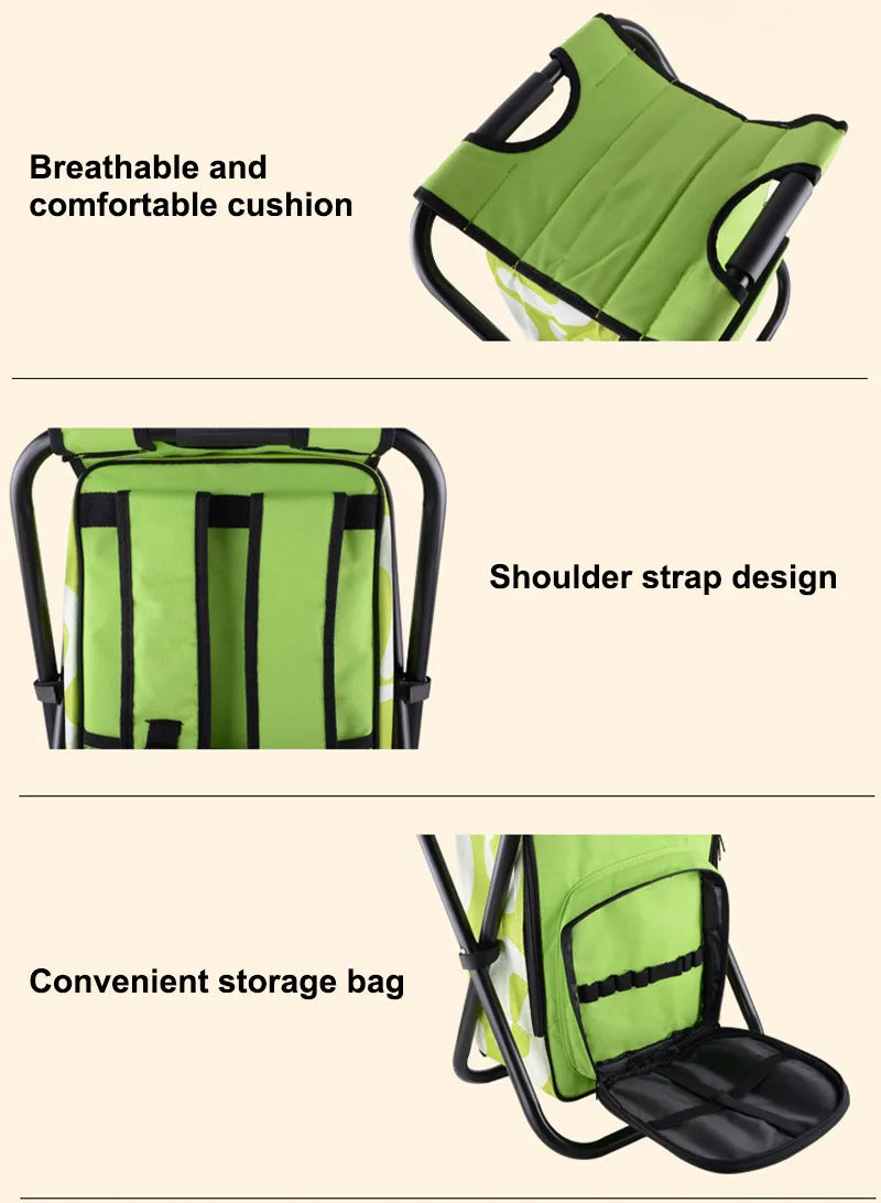 FrostSit Pro | Faltbarer Campinghocker Mit Kühltasche | Robust & Wasserdicht