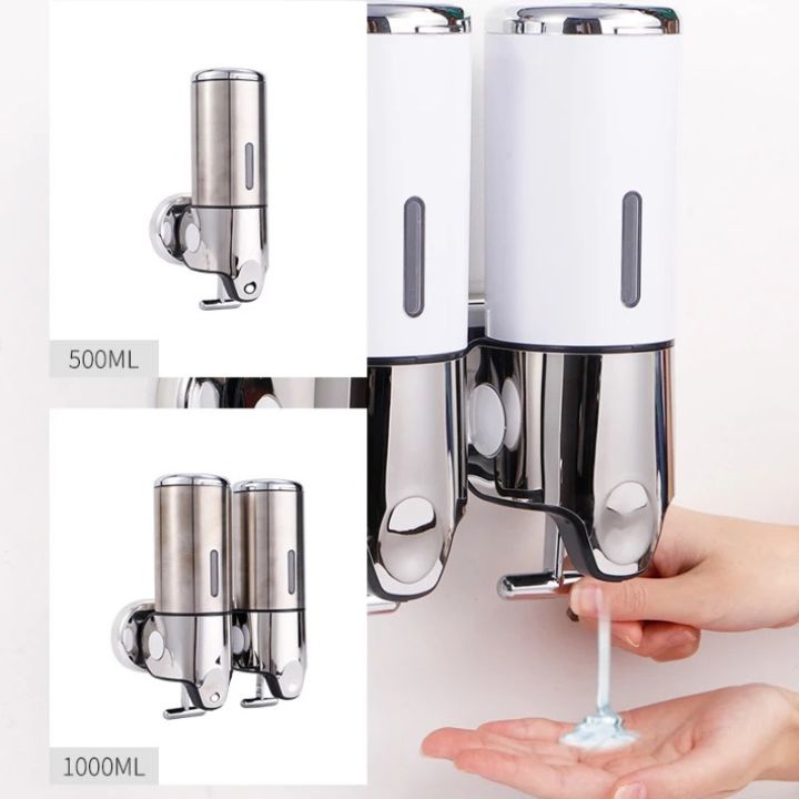 Glanzvaro Seifenspender Set | Edelstahl Design | Wandmontage | 3er Set