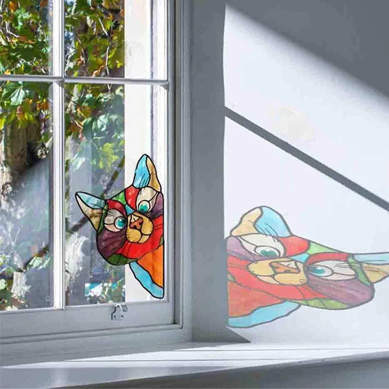 CatPeek – Handgefertigter Katzen-Suncatcher fürs Fenster!