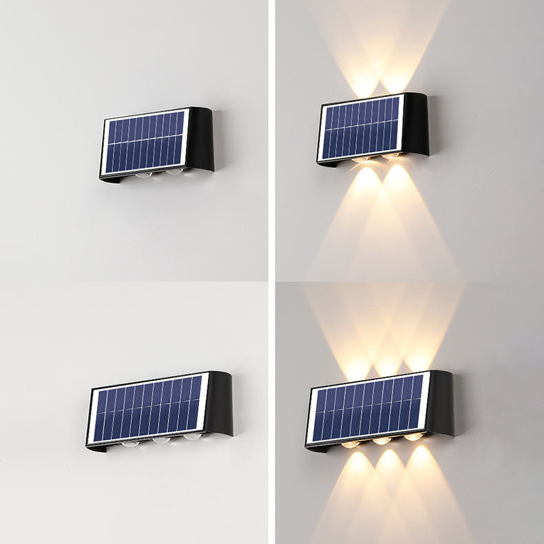 SolaraMax Solar-Wandleuchte | Modernes Design | Solarbetrieben | IP56 Wasserdicht | Energieeffizient