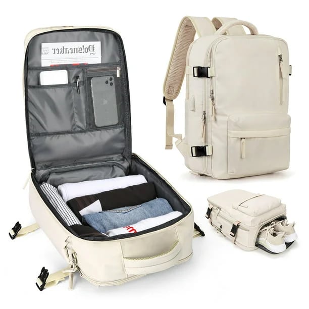 UrbanVoyage Rucksack | Wasserfest | USB-Anschluss | Anti-Diebstahl