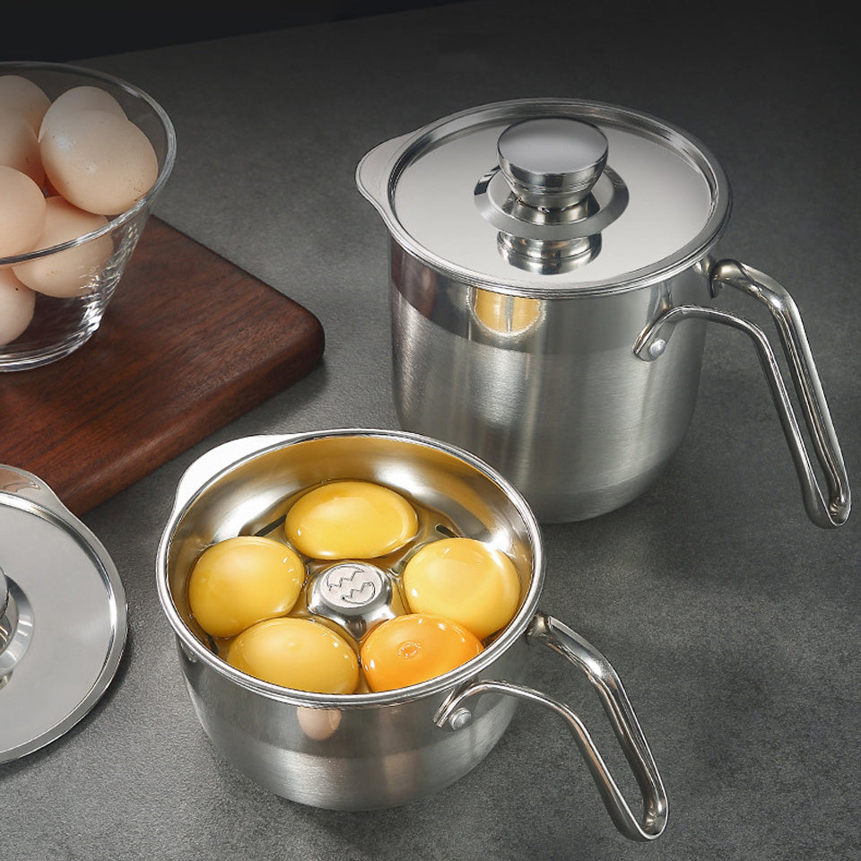 Ovinto Eierscheider | Edelstahl & hygienisch | Für Backen, Kochen & Fitnessrezepte | Mit Deckel & ergonomischem Griff
