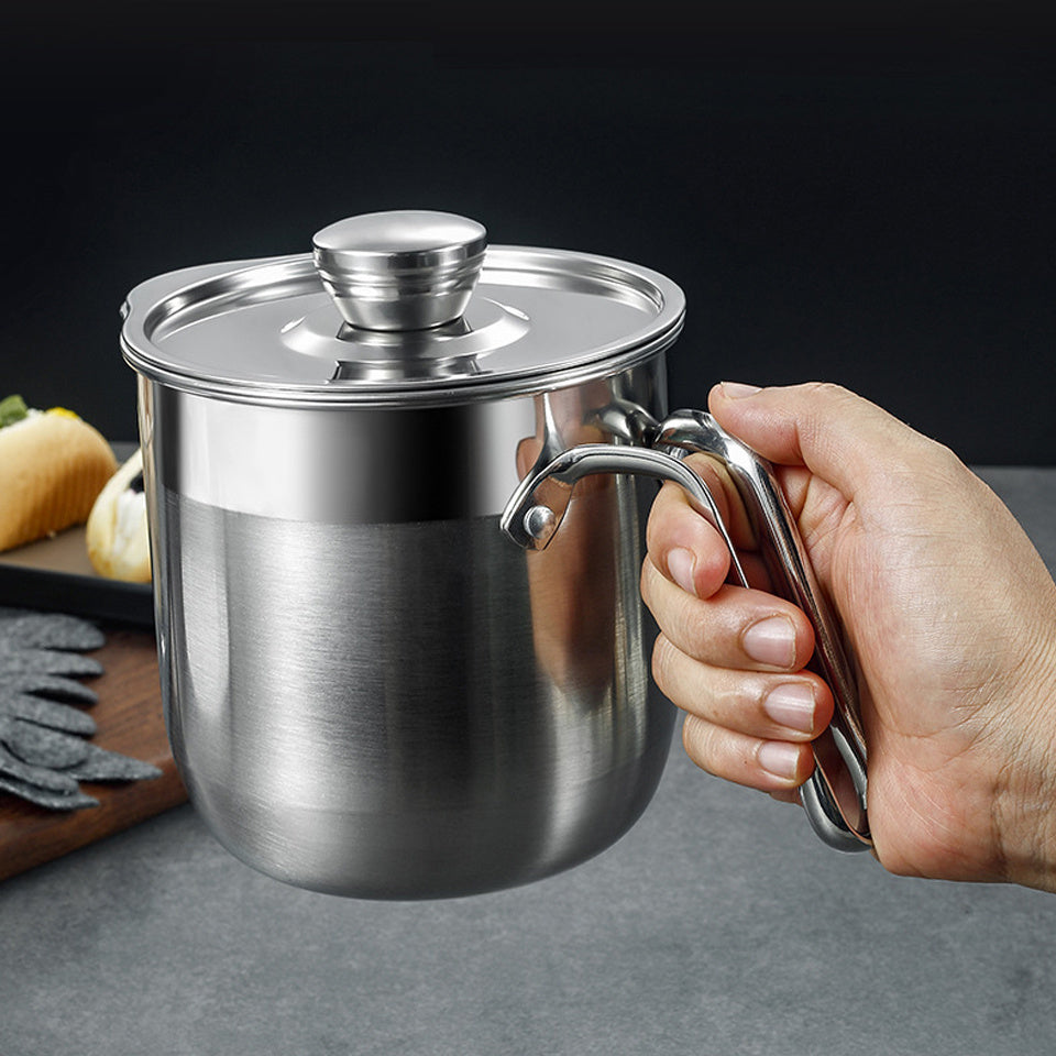 Ovinto Eierscheider | Edelstahl & hygienisch | Für Backen, Kochen & Fitnessrezepte | Mit Deckel & ergonomischem Griff