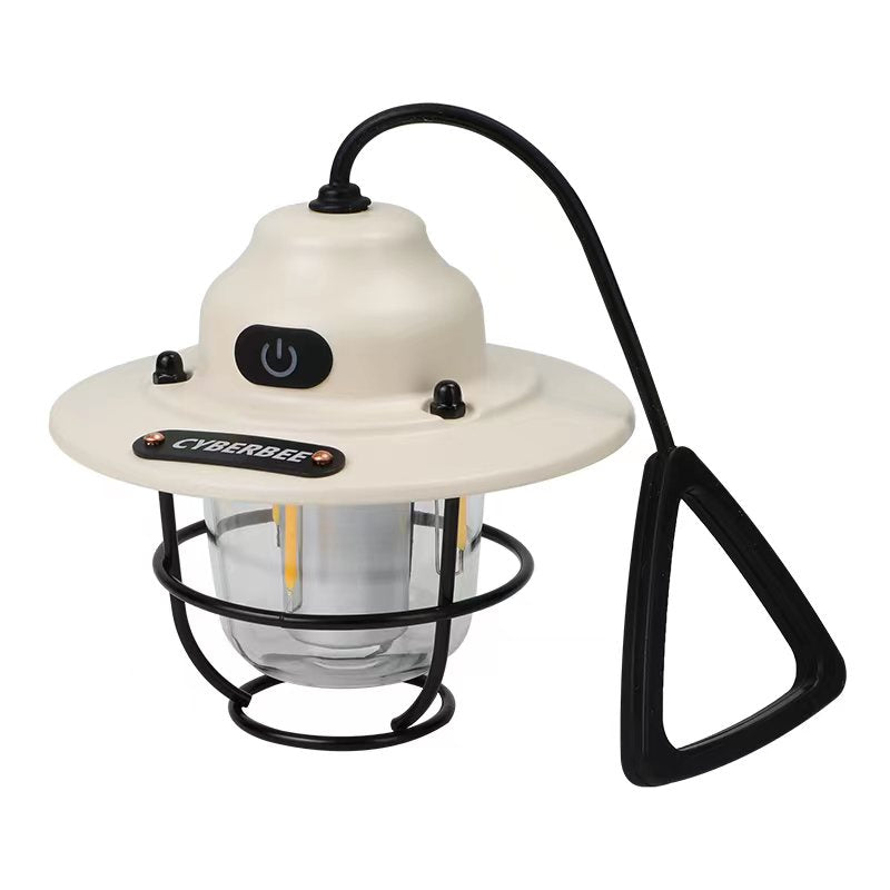 LumoCamp Retro Lampe | LED Campinglicht | USB-Aufladbar & Robust | Für Outdoor & Notfall
