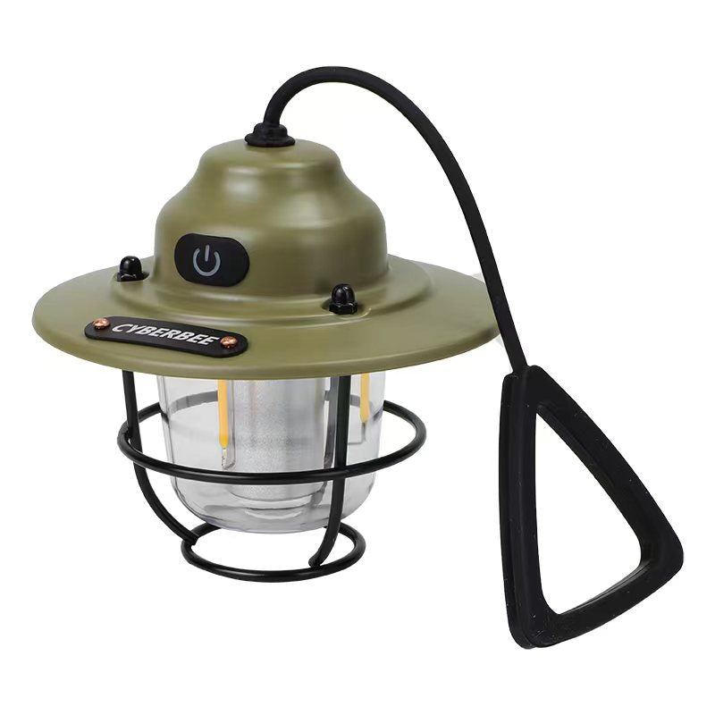 LumoCamp Retro Lampe | LED Campinglicht | USB-Aufladbar & Robust | Für Outdoor & Notfall