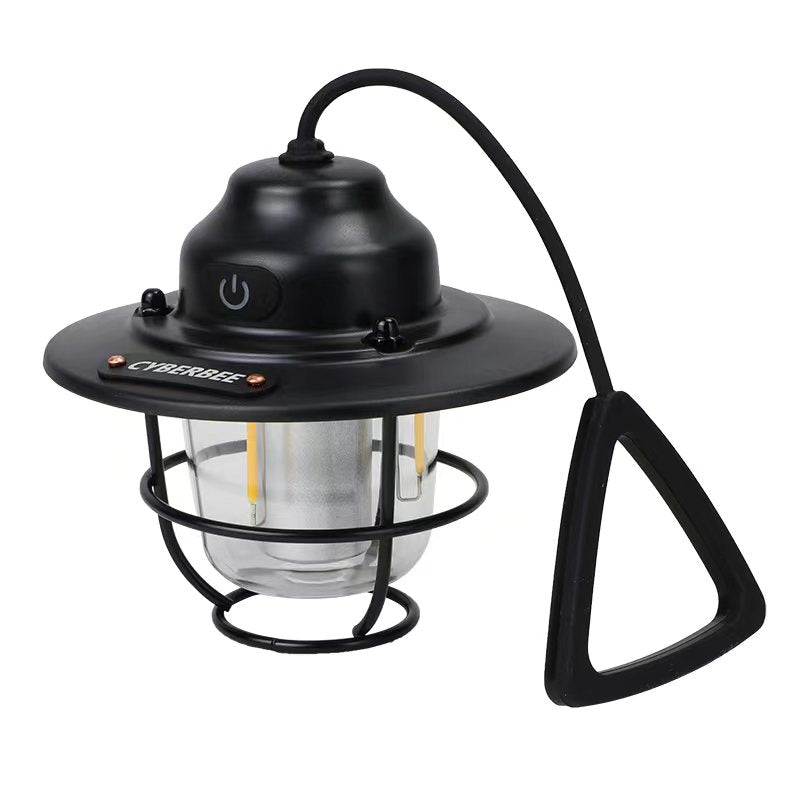 LumoCamp Retro Lampe | LED Campinglicht | USB-Aufladbar & Robust | Für Outdoor & Notfall