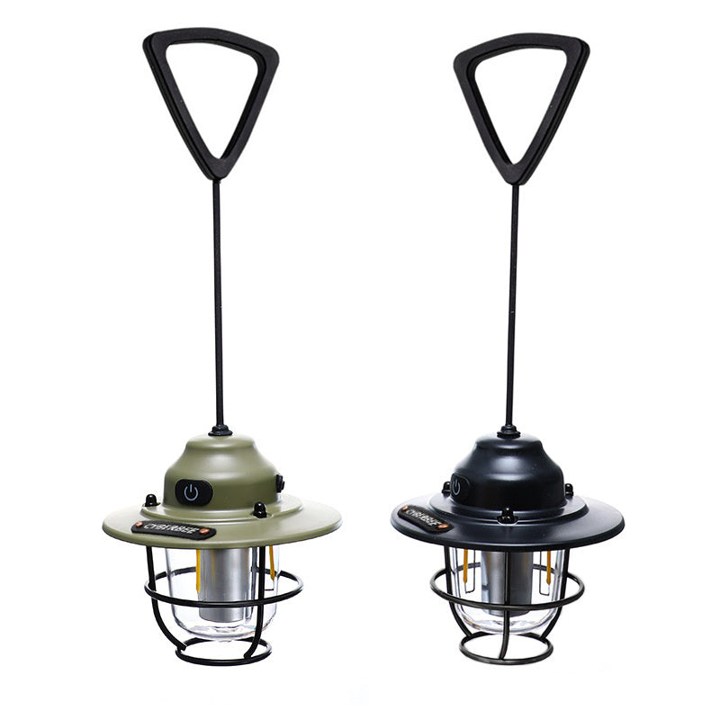 LumoCamp Retro Lampe | LED Campinglicht | USB-Aufladbar & Robust | Für Outdoor & Notfall