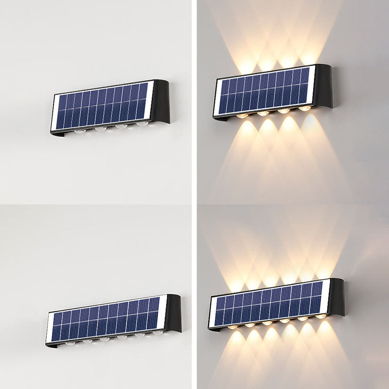 SolaraMax Solar-Wandleuchte | Modernes Design | Solarbetrieben | IP56 Wasserdicht | Energieeffizient