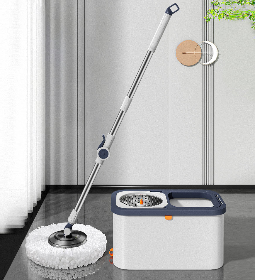 Glanzilo SpinPro | Schleudermopp Set | Trennsystem | 136 cm Griff | 3 Ersatzköpfe