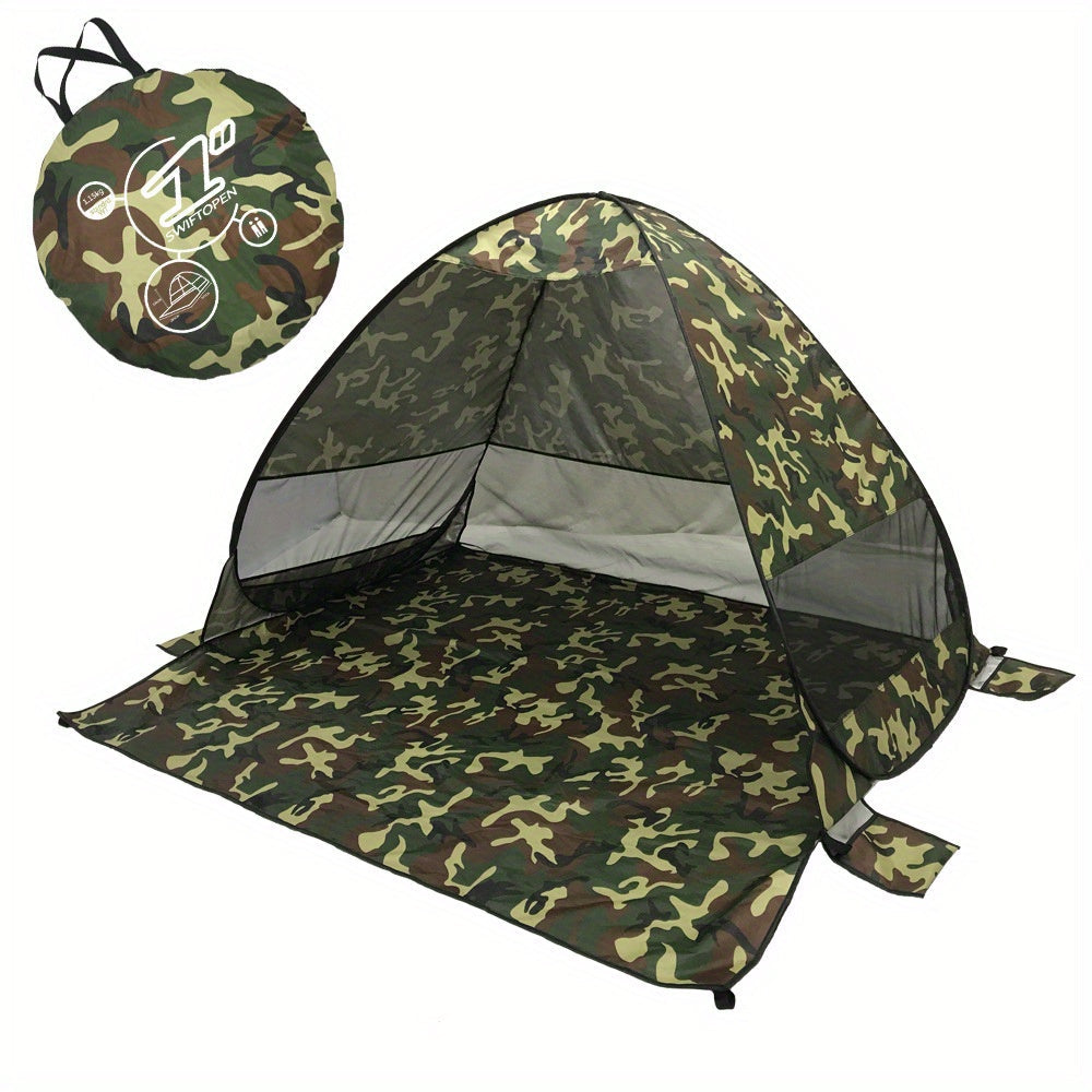SunShade | Strandzelt 2–3 Personen | UPF 50+ UV-Schutz | Schnell Aufgebaut & Atmungsaktiv