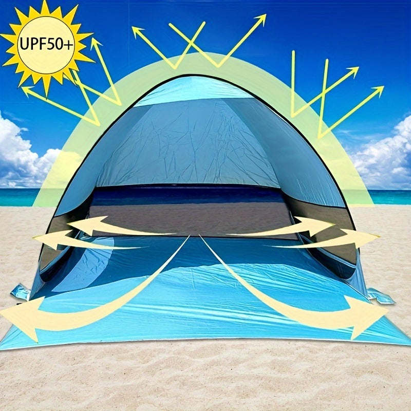 SunShade | Strandzelt 2–3 Personen | UPF 50+ UV-Schutz | Schnell Aufgebaut & Atmungsaktiv